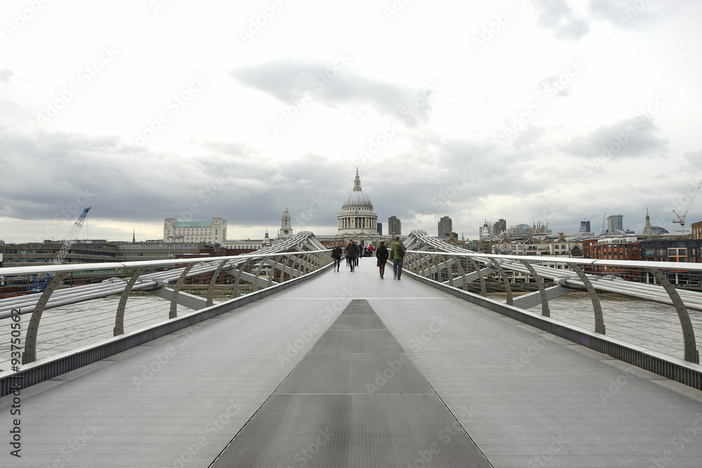 millennium bridge, St Paul's Cathedral, London