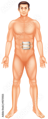 Man with injury on stomach © blueringmedia