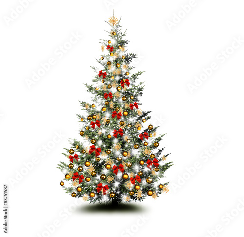 Bunt geschmückter Weihnachtsbaum