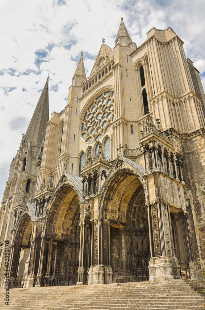 Gótico europeo, catedral de Chartres, Francia, Europa