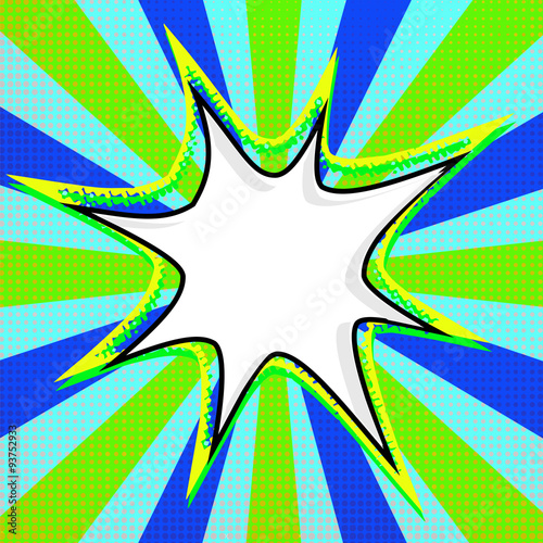 Speech Bubble on Colorful Dotted Background