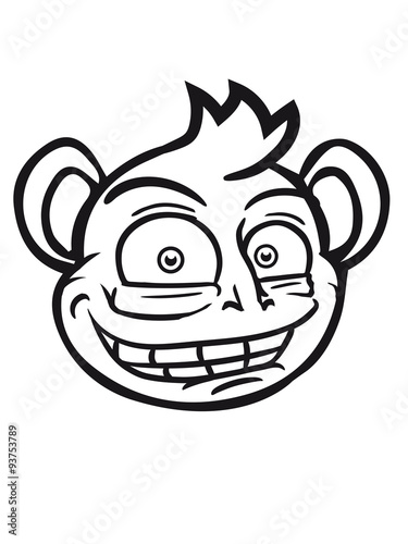 funny cartoon monkey walking