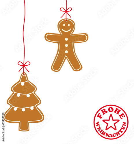 lebkuchen motive und frohe weihnachten stempel