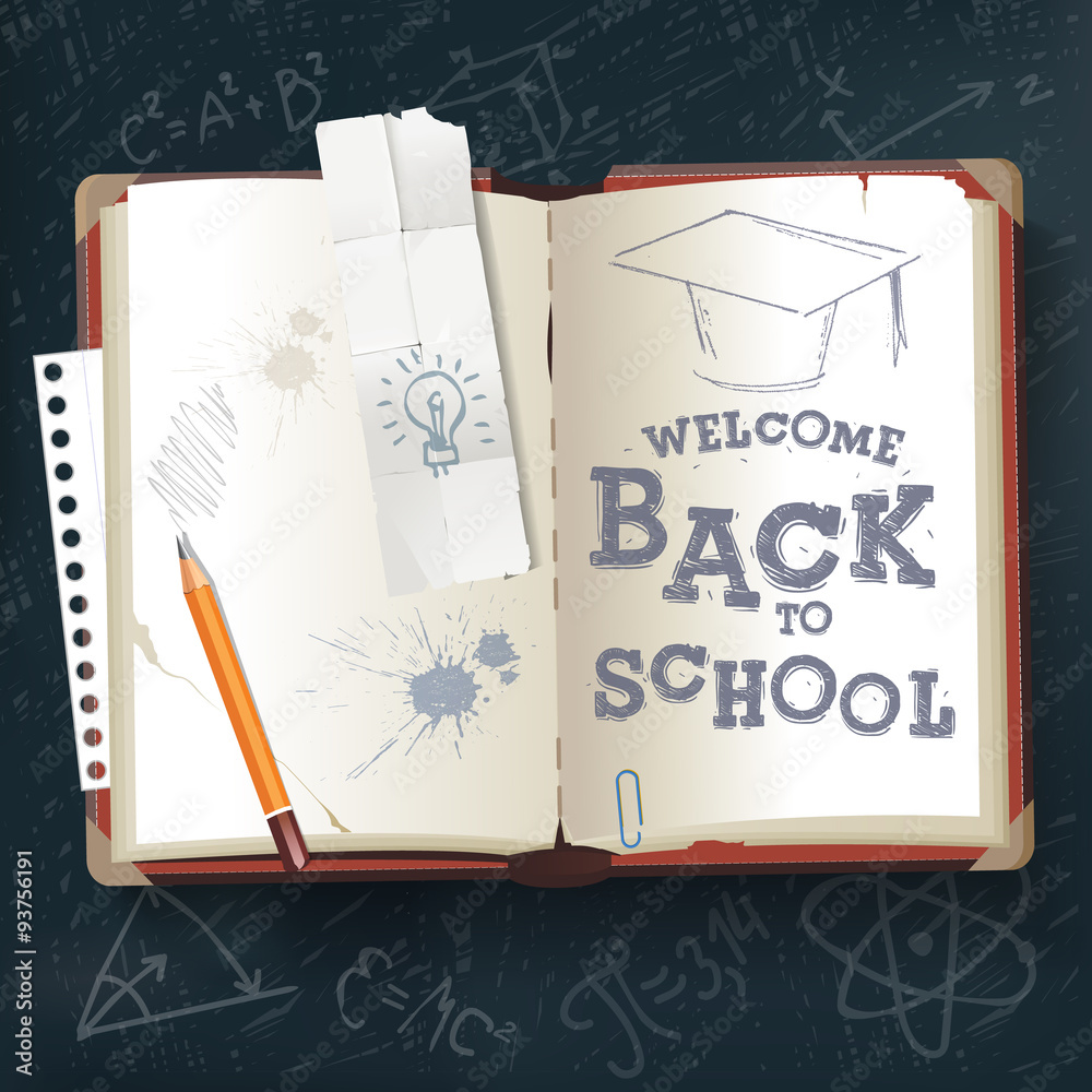 Back to School  open book