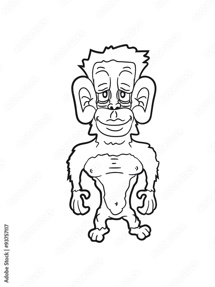 Fototapeta premium funny cartoon monkey