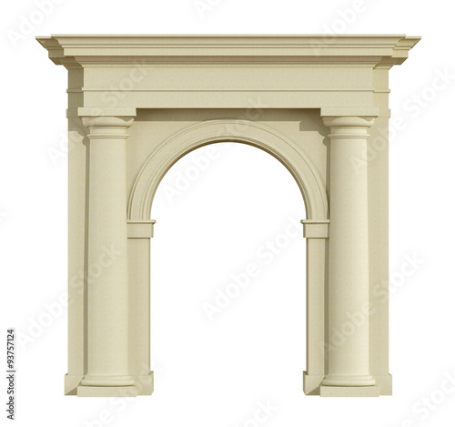 Classic arch isolated on white