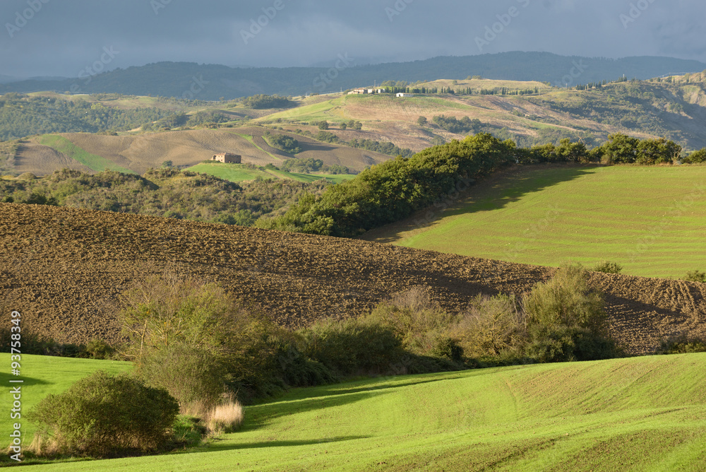 Italian countryside in autumn weather