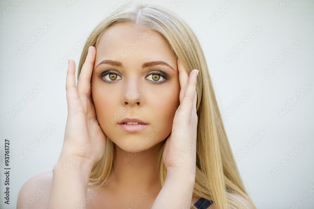 Portrait of attractive young blonde woman Portrait of attractive young blonde woman