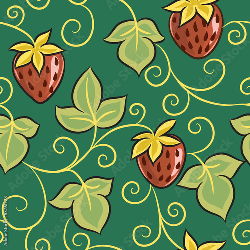 seamless pattern of strawberry