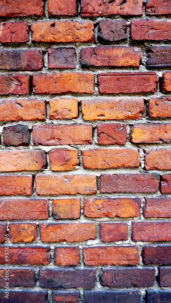 Obraz premium Red Brick wall vertical