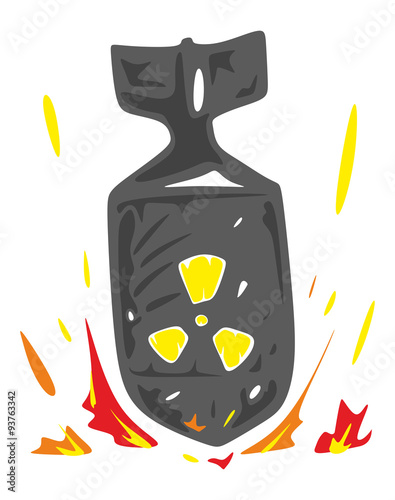 Falling Nuclear Bomb Vector
