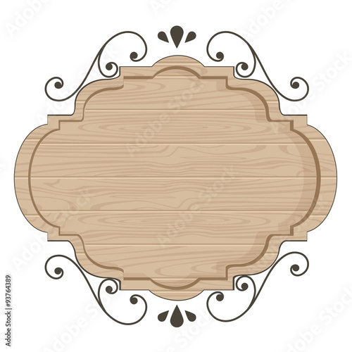 Modern wood classic sign
