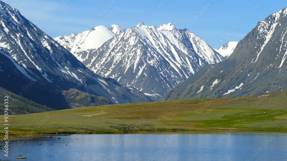 mountain landscape with lake in Altay, Russia
mountain landscape with lake in Altay, Russia