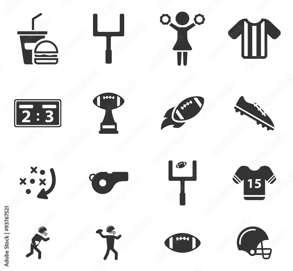 American football simply icons American football simply icons