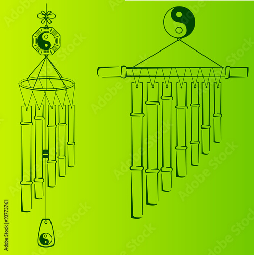 Wind Chimes. Design element