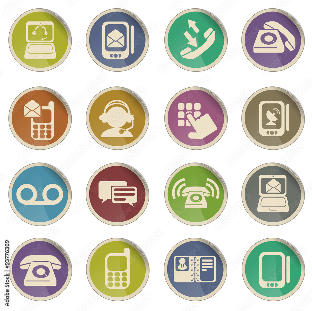 Telephone Icon Set Telephone Icon Set