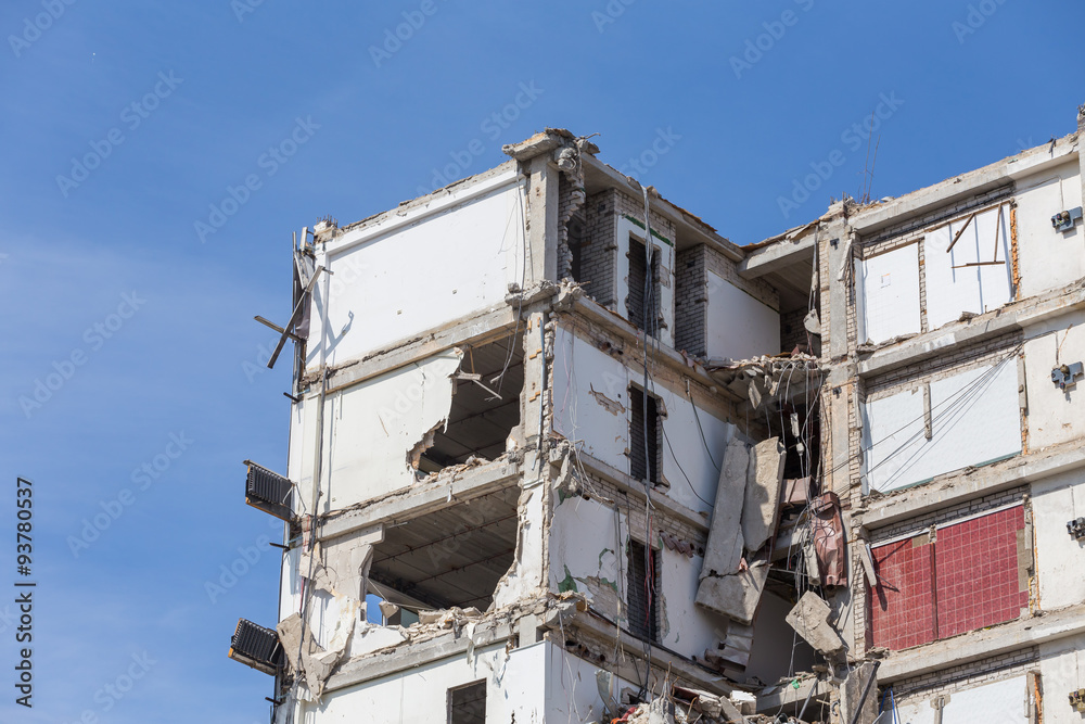 Demolished house before reconstruction