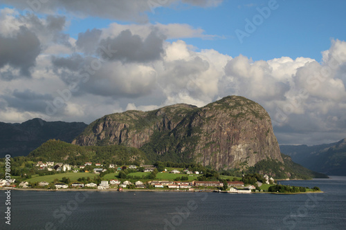 View to Forsand from Oanes, Norway photo