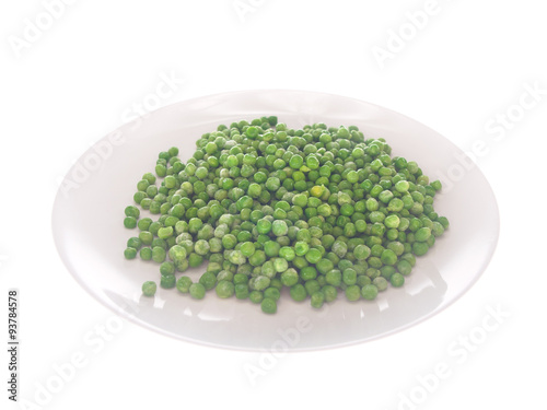thawing frozen peas