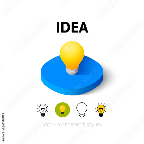 Idea icon in different style