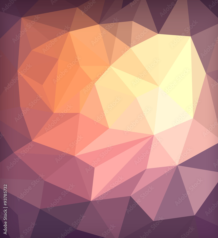 triangular background with light soft lilac and yellow colors. autumn background

