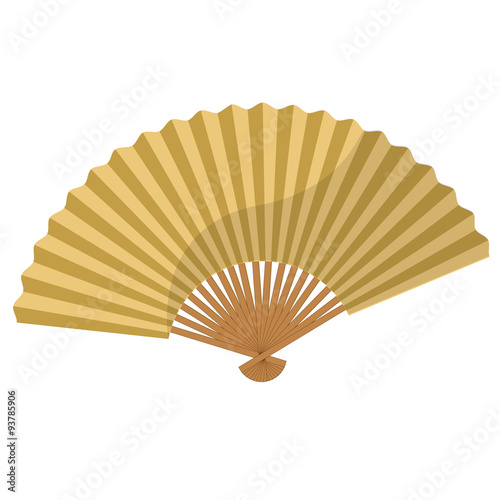Golden folding fan