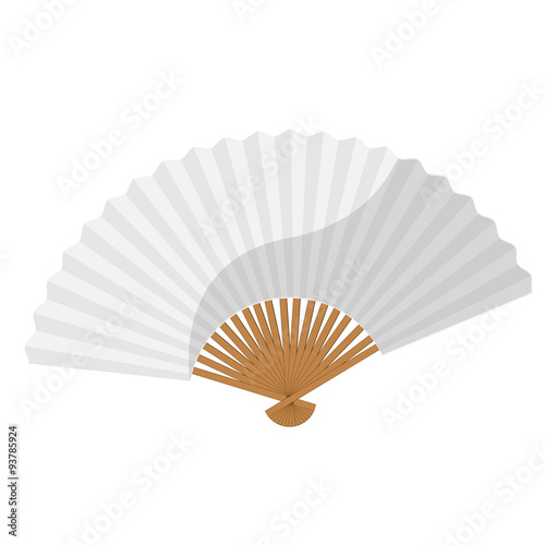 White folding fan