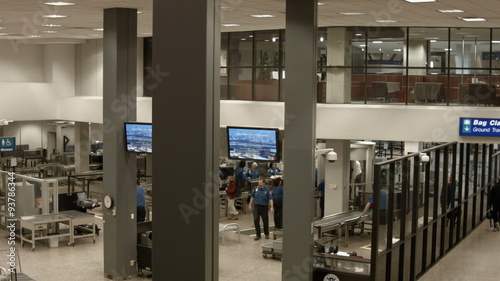 TSA airport security check entrance SLC Utah HD 1940 photo