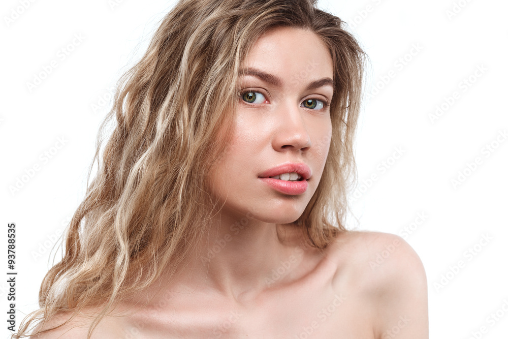 Portrait close up of young beautiful woman Portrait close up of young beautiful woman
