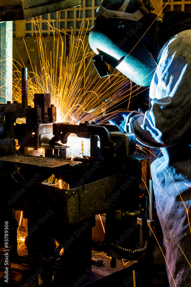Samolepka The working in Welding skill up
