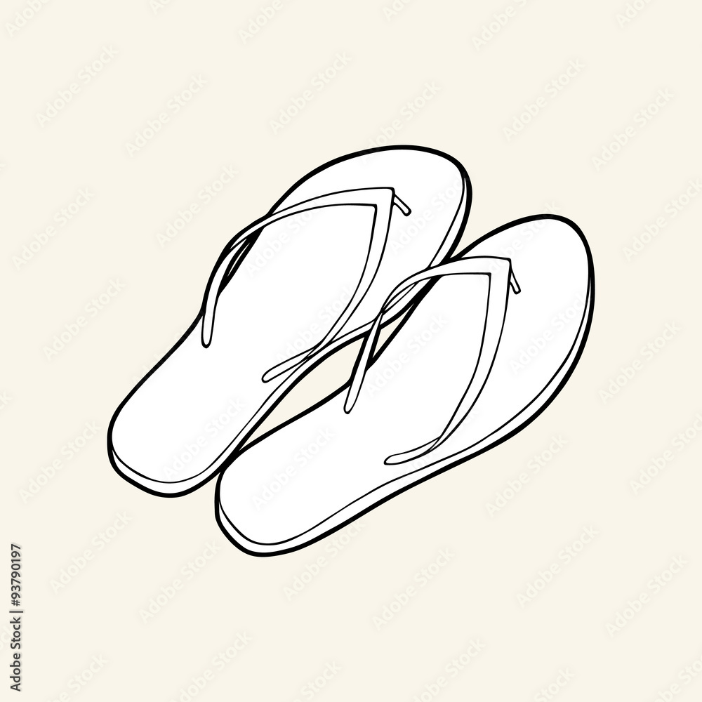 Black & white flip flops Black & white flip flops
