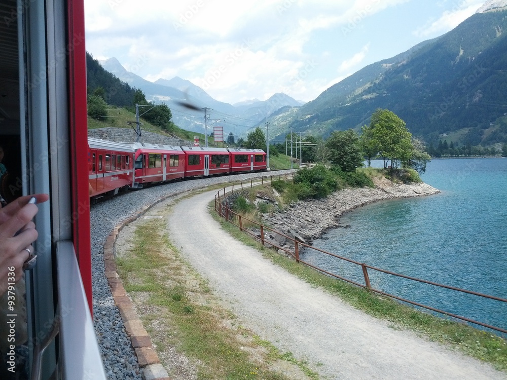 Obraz premium Treno del Bernina - percorso