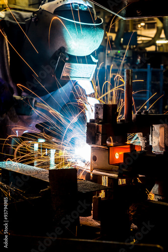 Industrial worker welding in factory © tum2282