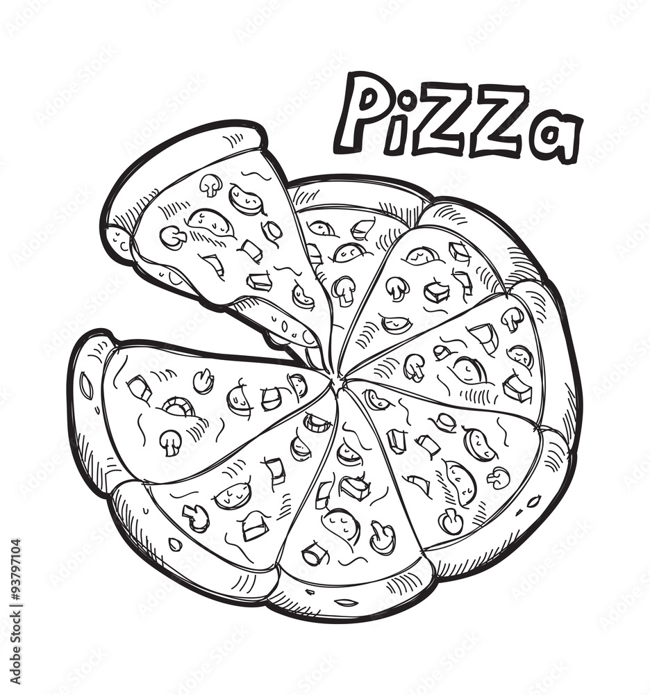 Italian pizza doodle Italian pizza doodle