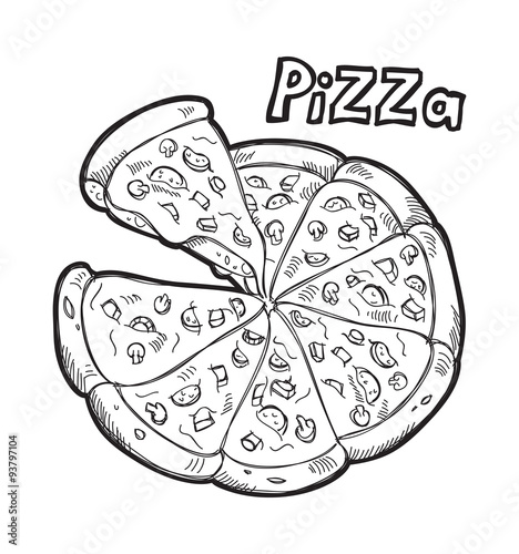 Italian pizza doodle