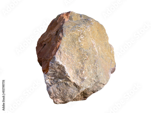big granite rock stone isolated on white