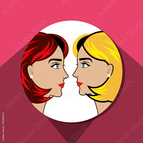 Pop art sexy women design
