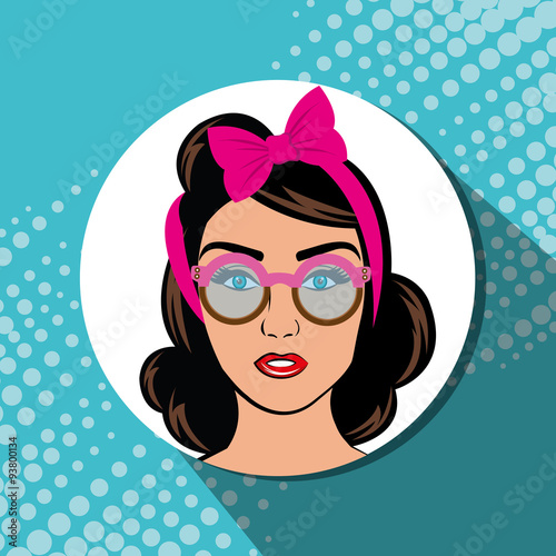 Pop art sexy women design