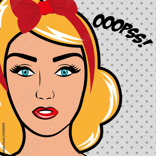 Pop art sexy women design