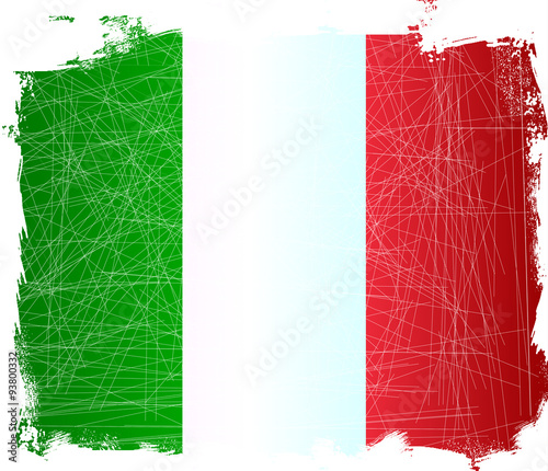 Italian Grunge Flag