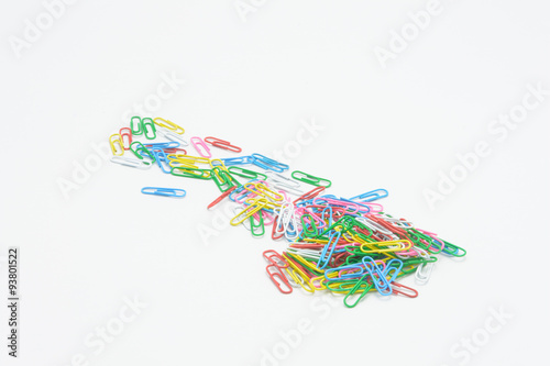 Colorful clips isolated on white background