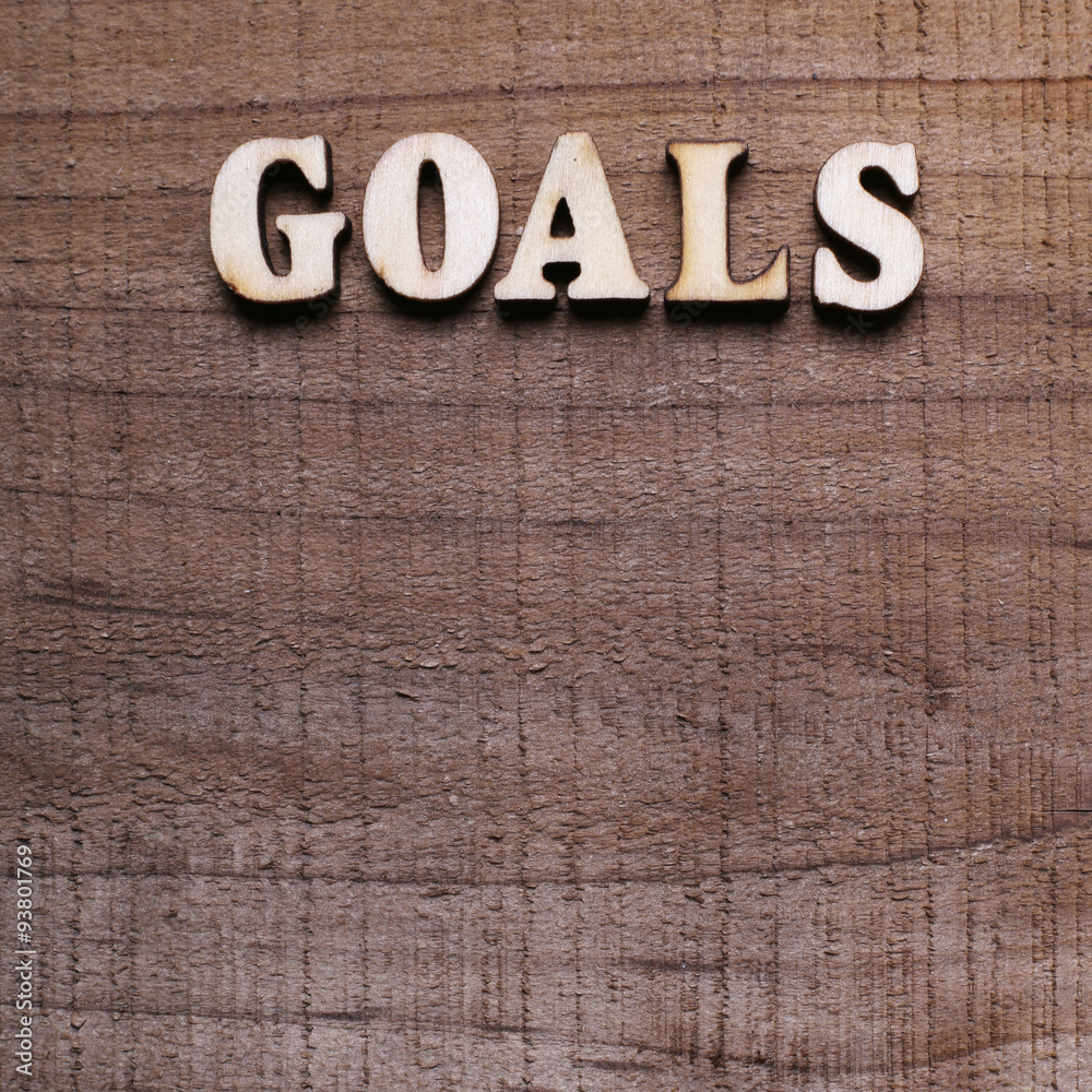 Fototapeta premium Goals Wooden Background