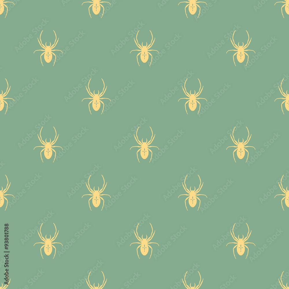 Seamless geometric pattern with a spider.