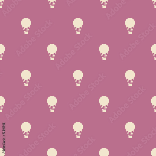 Seamless Background with hot air balloons retro.