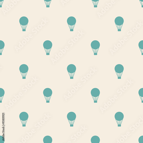 Seamless Background with hot air balloons retro.