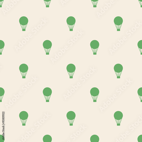 Seamless Background with hot air balloons retro.