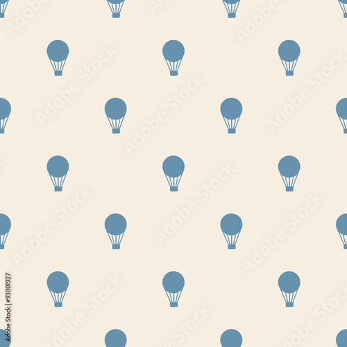 Seamless Background with hot air balloons retro.