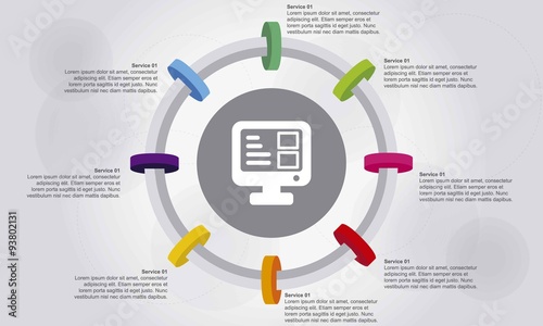 fondo infografia circulo