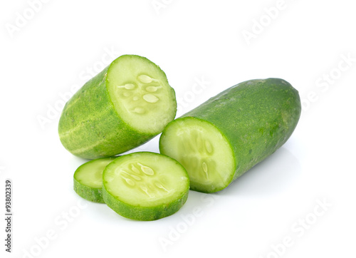 cucumbers slice on white background