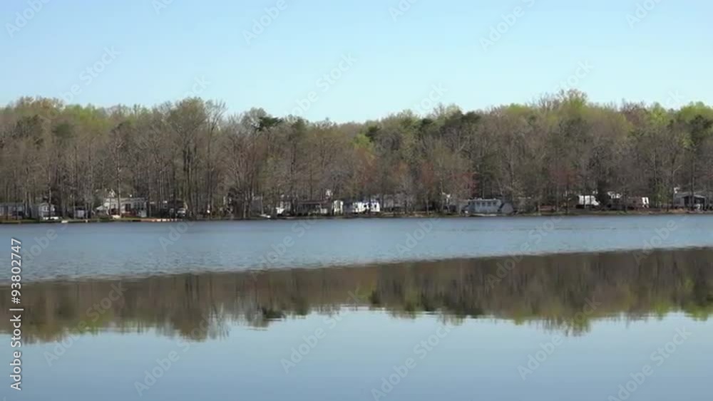 Chancellorsville Virginia beautiful lake campground pan 4K Chancellorsville Virginia beautiful lake campground pan 4K